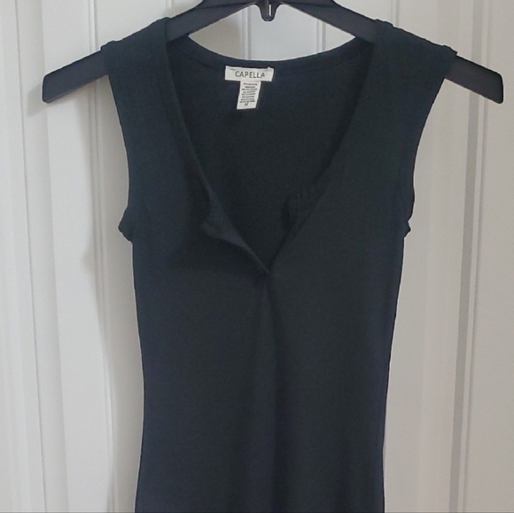 Capella Black V-Neck Bodysuit - Picture 1 of 7